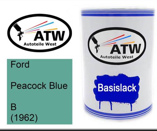 Ford, Peacock Blue, B (1962): 500ml Lackdose, von ATW Autoteile West.